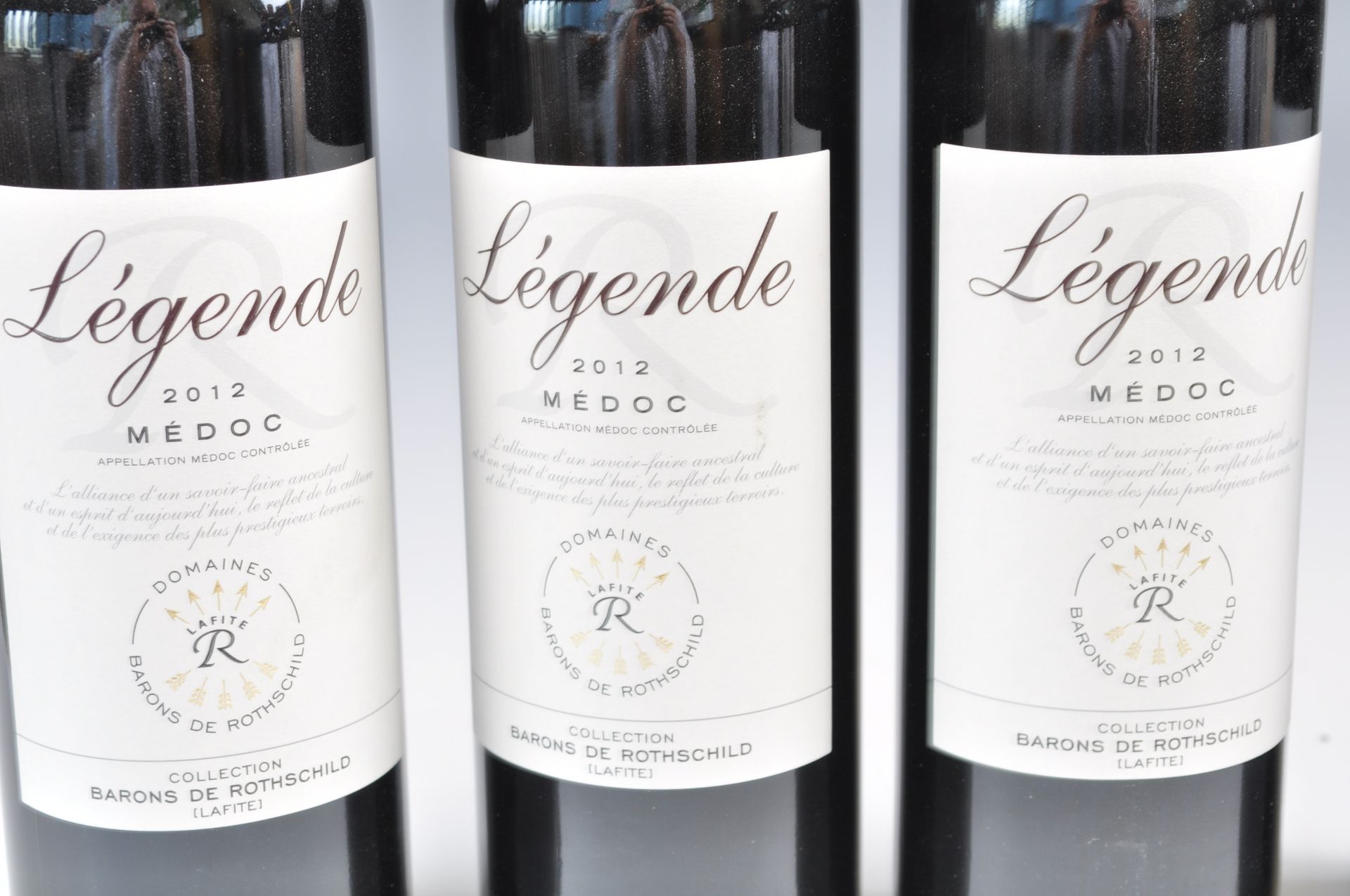 4 BOTTLES OF DOMAINS BARONS DE ROTHSCHILD LEGENDE MEDOC 2012 - Bild 2 aus 3