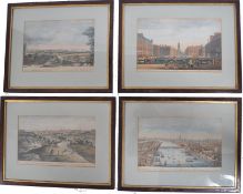 4 18TH CENTURY PRINTS TO INCLUDE LEITH, DUBLIN AND LONDON VIEWS