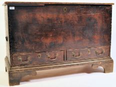 18TH CENTURY GEORGIAN PAINTED PINE MULE CHEST WITH