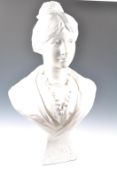 VINTAGE 20TH CENTURY FRENCH PLATSER SHOP ADVERTISING BUST.