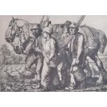 CHARLES FREDERICK TUNNICLIFFE ' THE HARVESTERS '' ETCHING 37/75