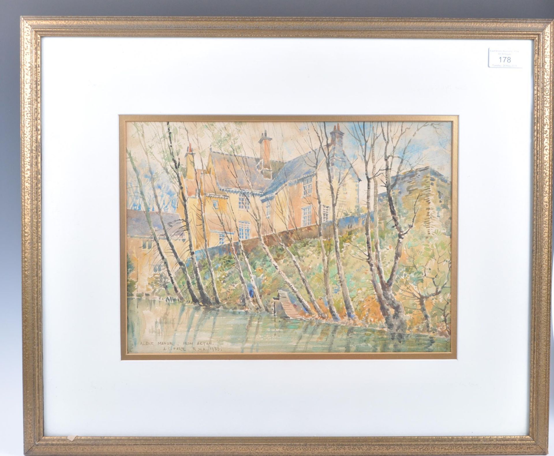 ARTHUR CHARLES FARE (1876-1958) WATERCOLOUR PAINTING IRON ACTON - Image 5 of 5