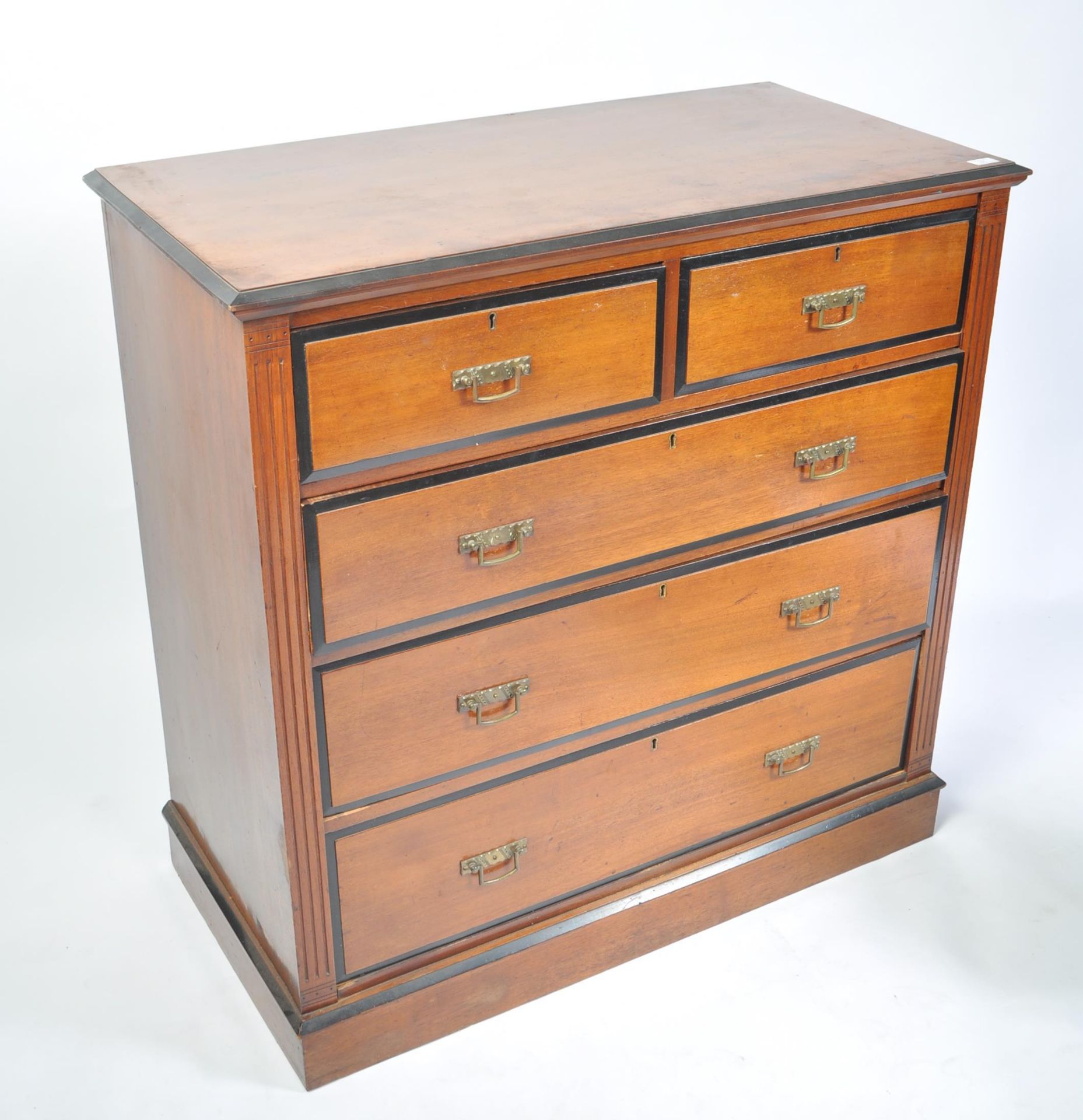 MAPLE & CO LONDON 19TH CENTURY MAHOGANY CHEST OF DRAWERS - Image 2 of 5