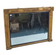 19TH CENTURY VICTORIAN LARGE GILT WOOD WALL MIRROR