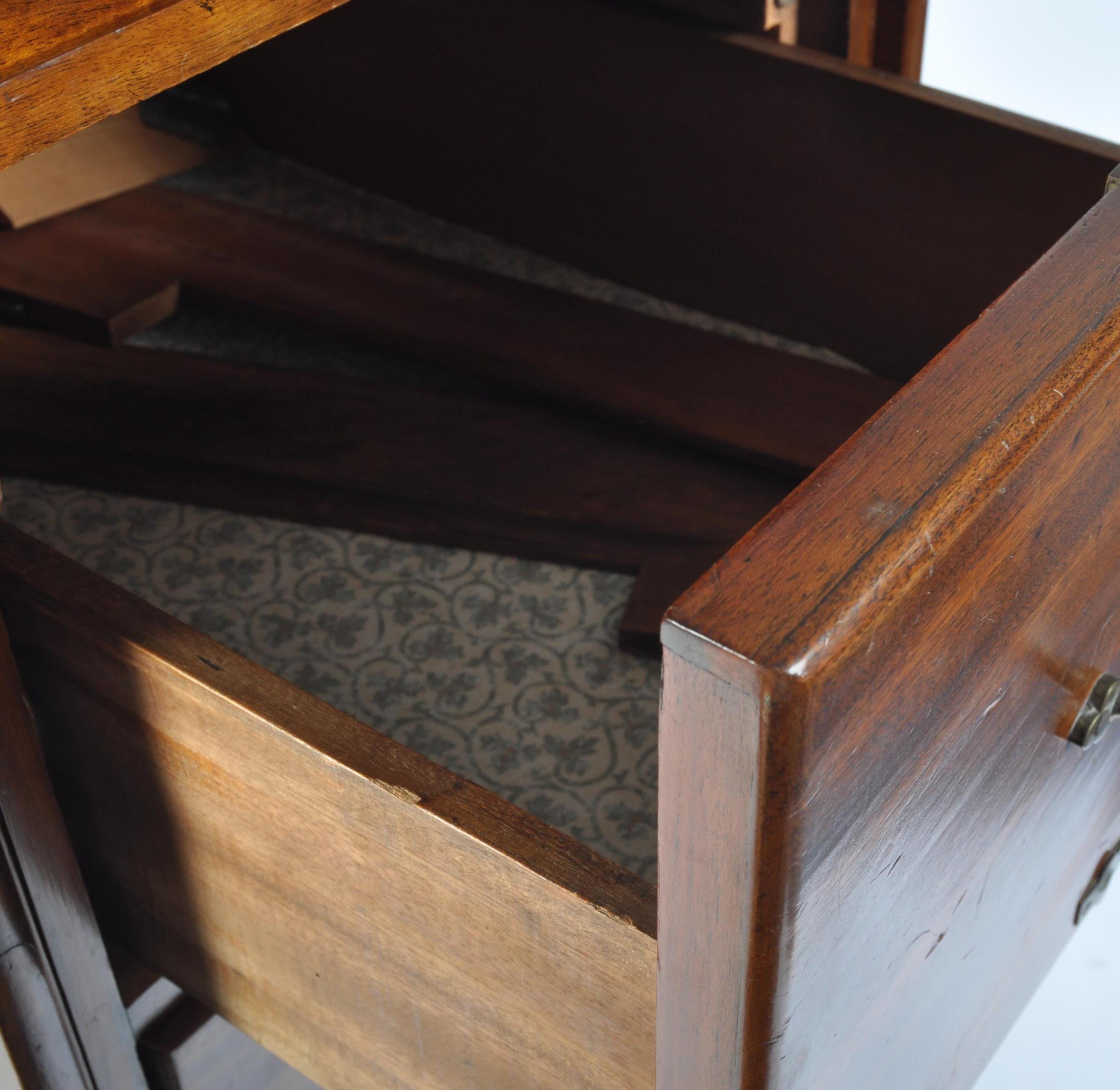 19TH CENTURY ENGLISH OFFICE MAHOGANY FILING PEDESTAL CABINET - Image 8 of 9