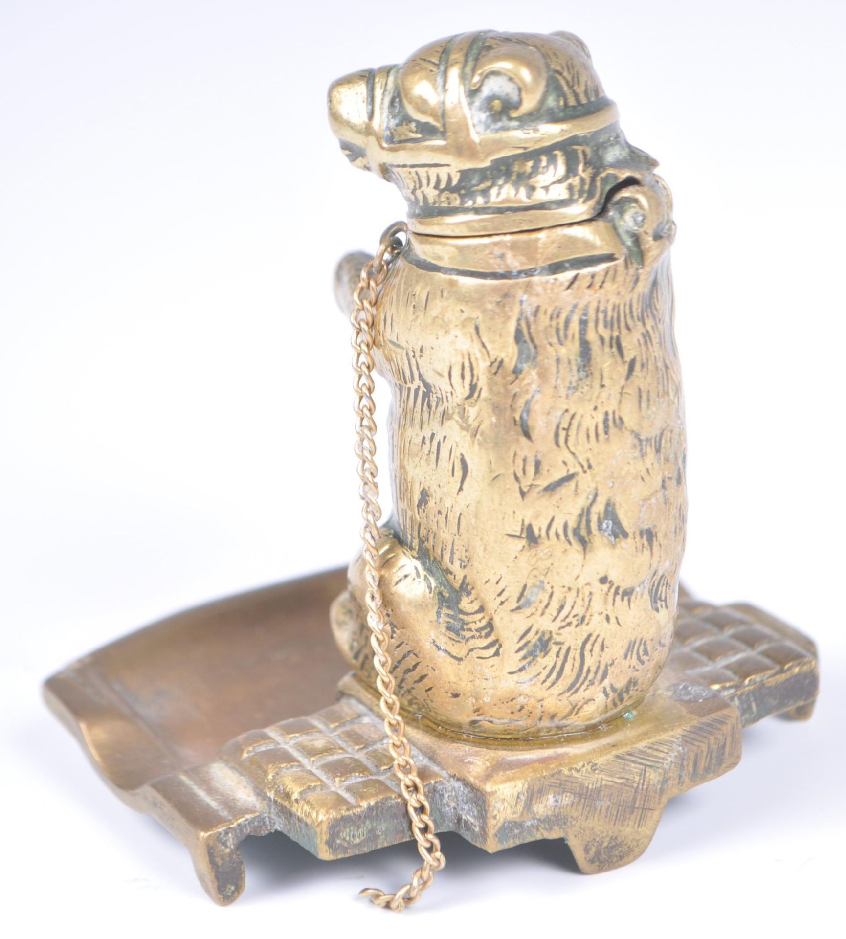 RARE VICTORIAN DANCING BEAR INKWELL AND PEN REST COMPENDIUM - Image 5 of 6