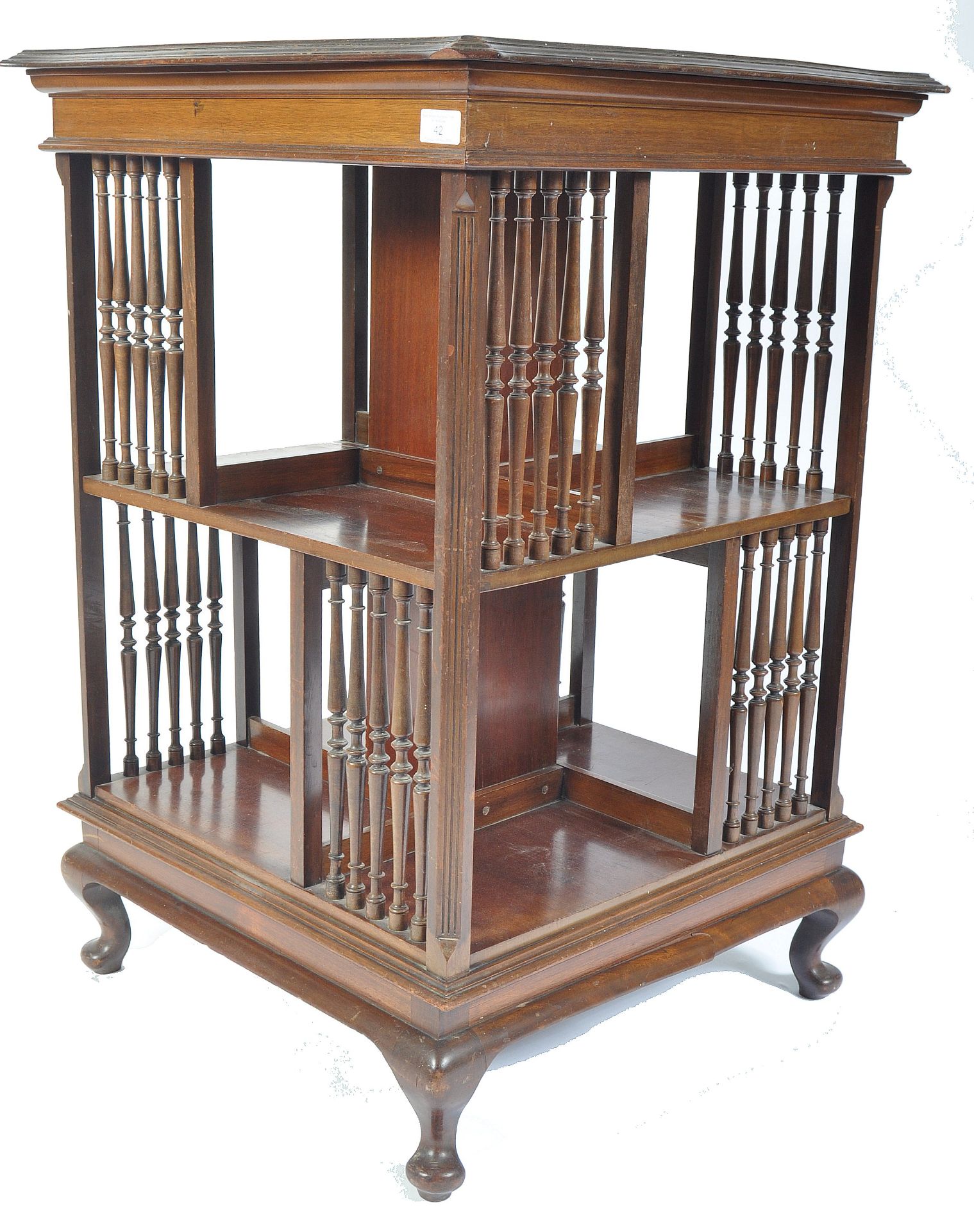 19TH CENTURY VICTORIAN MAHOGANY REVOLVING LIBRARY BOOKCASE