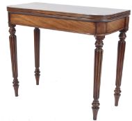 GEORGE III MAHOGANY GILLOWS OF LANCASTER MAHOGANY CARD TABLE