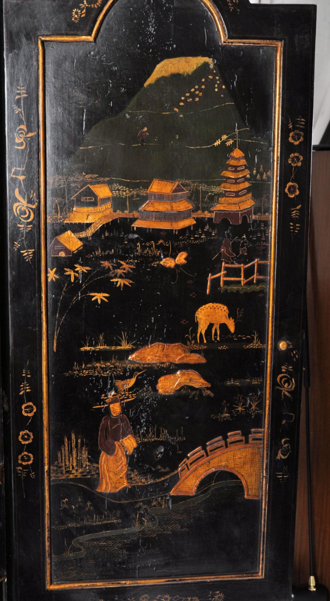 18TH / 19TH CENTURY CHINESE BLACK LACQUERED BUREAU BOOKCASE - Bild 17 aus 24