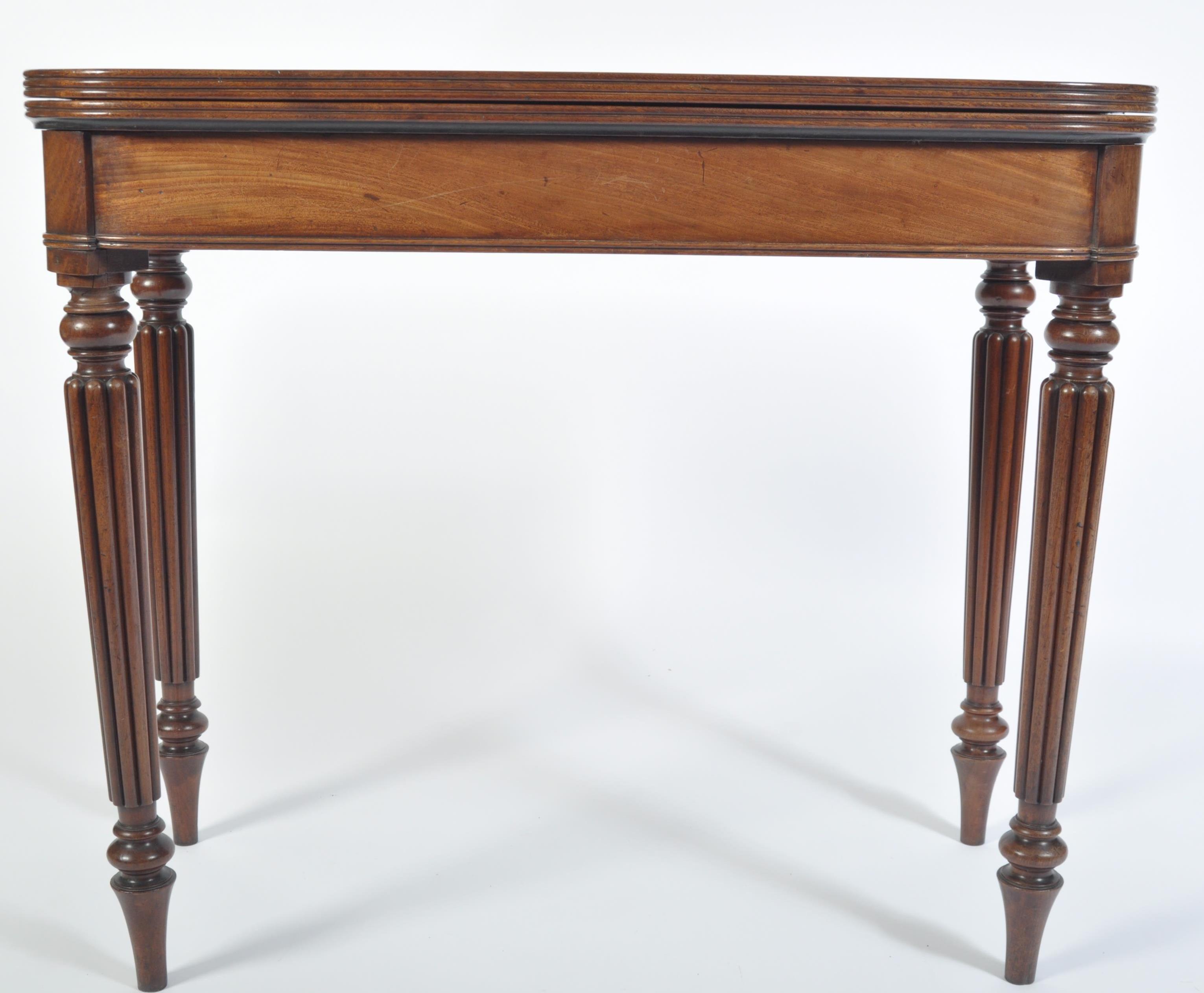 GEORGE III MAHOGANY GILLOWS OF LANCASTER MAHOGANY CARD TABLE - Image 7 of 7