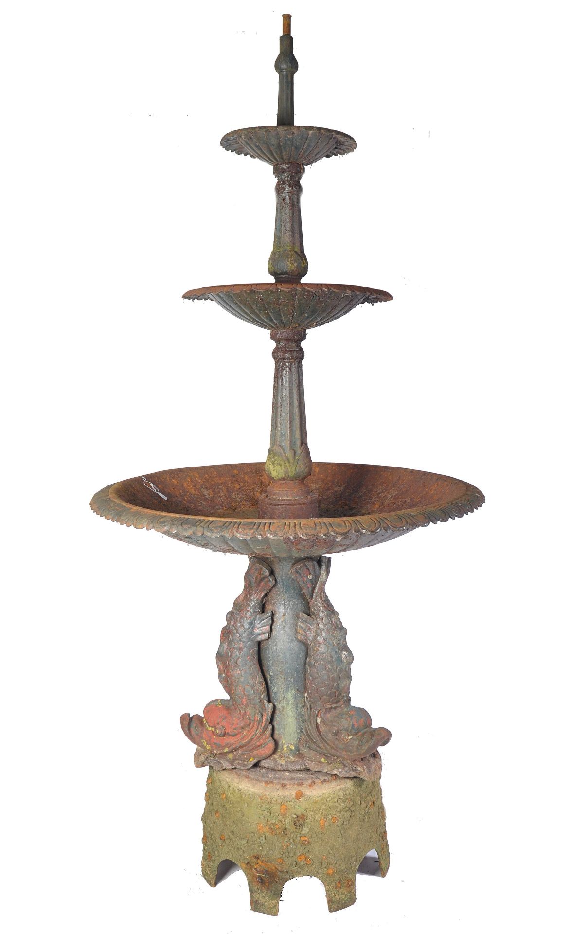 LARGE 20TH CENTURY COALBROOKDALE STYLE CAST IRON GARDEN FOUNTAIN