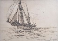 ARTHUR BRISCOE (1873 -1943) ETCHING ' THE TRAWLER ' 31 / 75