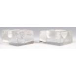 ITALIAN STUDIO ART GLASS ICE BLOCK PAPERWEIGHTS