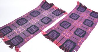 MID 20TH CENTURY RETRO WELSH BLANKETS WITH GEOMETR
