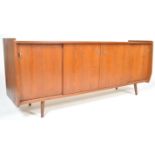 MID CENTURY LONG SLIDING DOOR TEAK WOOD SIDEBOARD