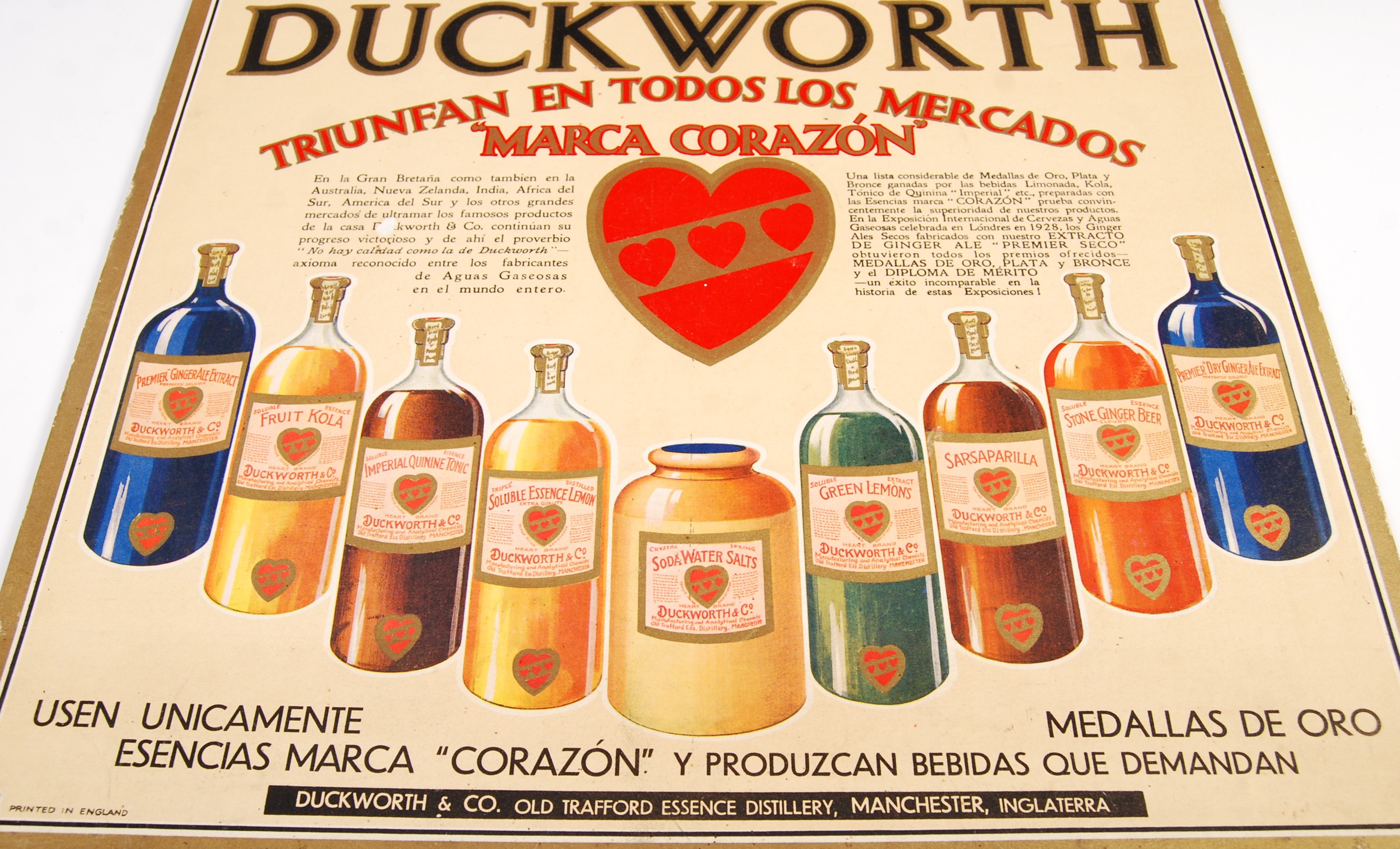 TWO ORIGINAL VINTAGE ADVERTISING SIGNS FOR DUCKWOR - Image 3 of 9