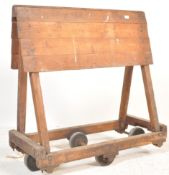 ANTIQUE VINTAGE INDUSTRIAL WOODEN FACTORY MILL TRO