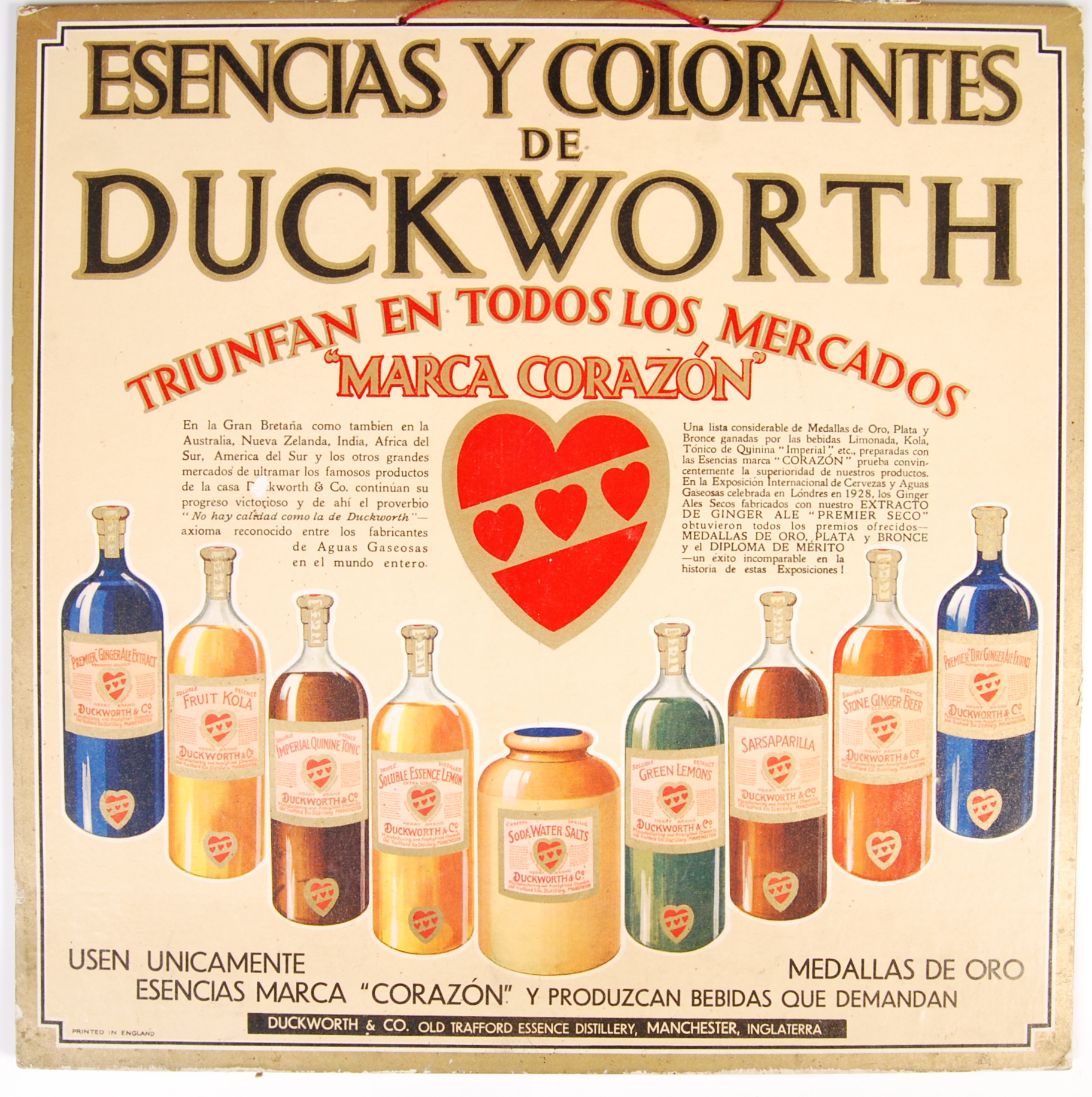 TWO ORIGINAL VINTAGE ADVERTISING SIGNS FOR DUCKWOR - Image 2 of 9