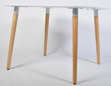 CONTEMPORARY LAMINATED AND ASH WOOD DINING TABLE