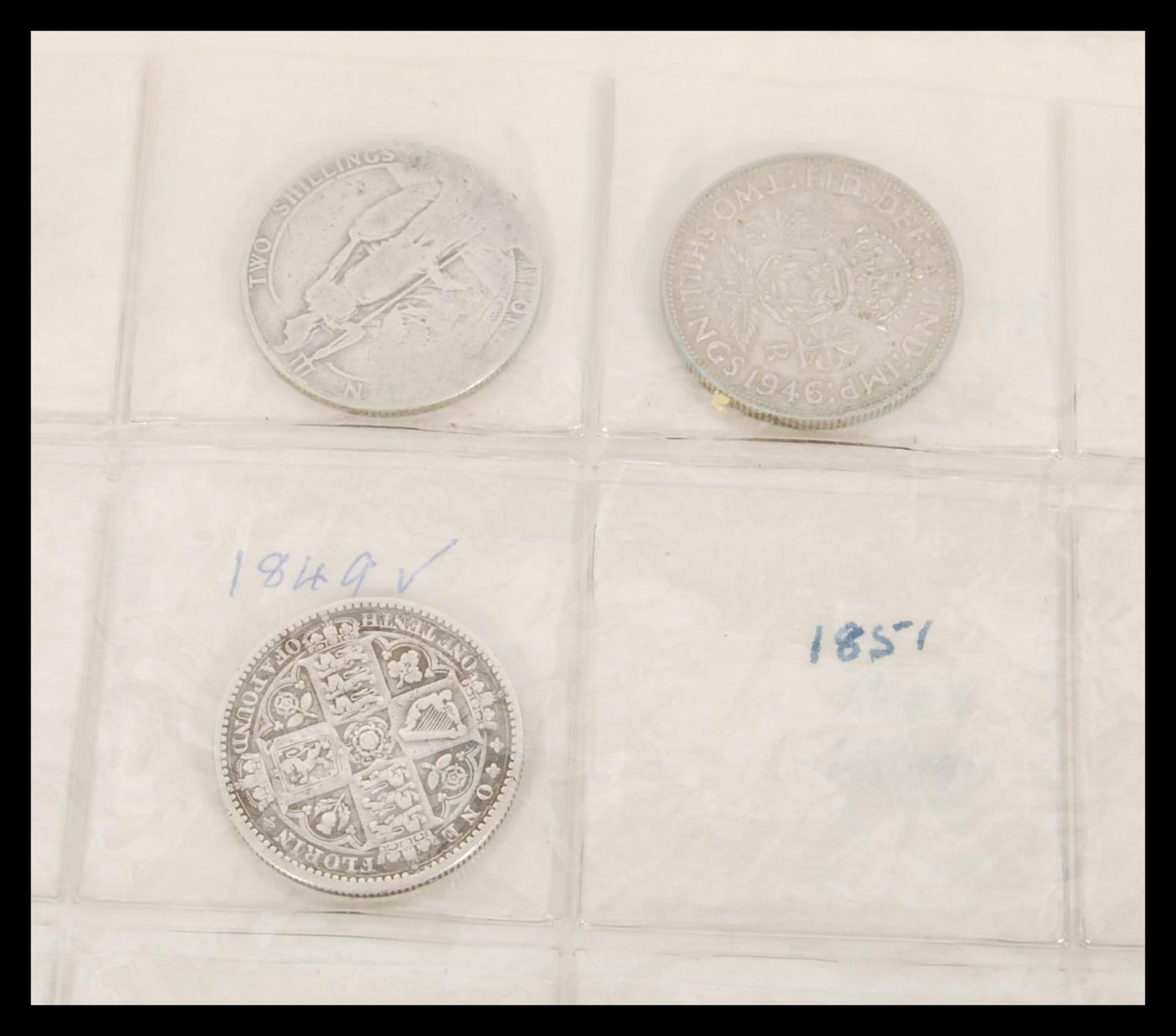 A collection of coins across two albums containing Victorian and early 20th Century silver and - Bild 7 aus 10