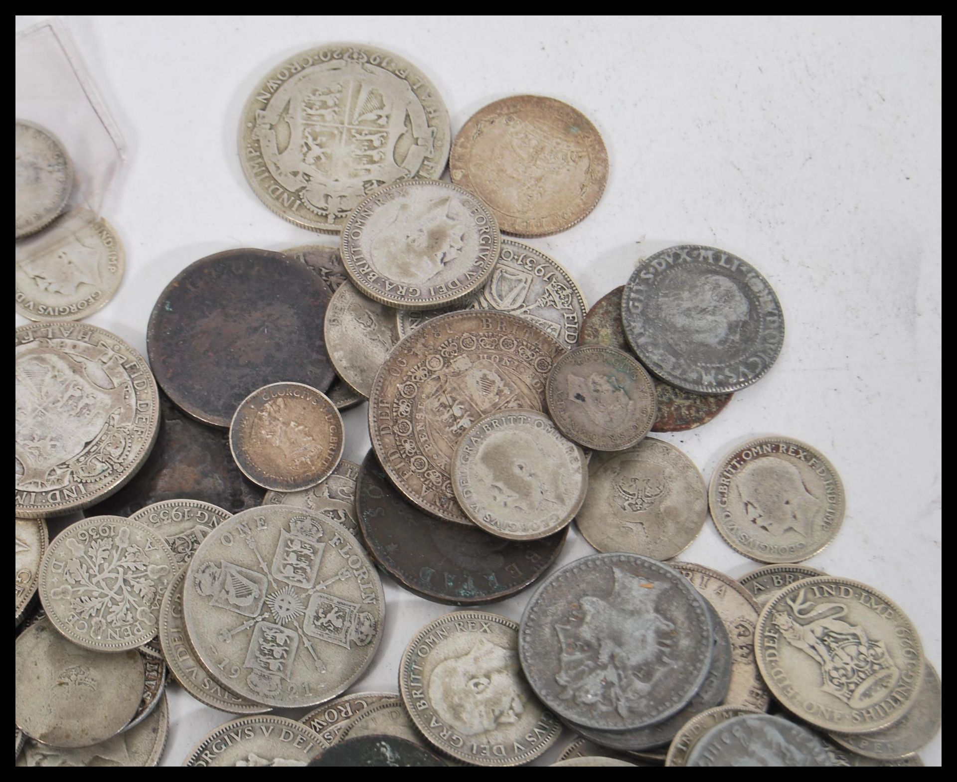 A collection of coins dating from the 19th Century to include silver and half silver coins including - Image 3 of 4