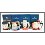 A collection of Royal Doulton cartoon character jugs to include Dennis and Gnasher D7032, Minnie the