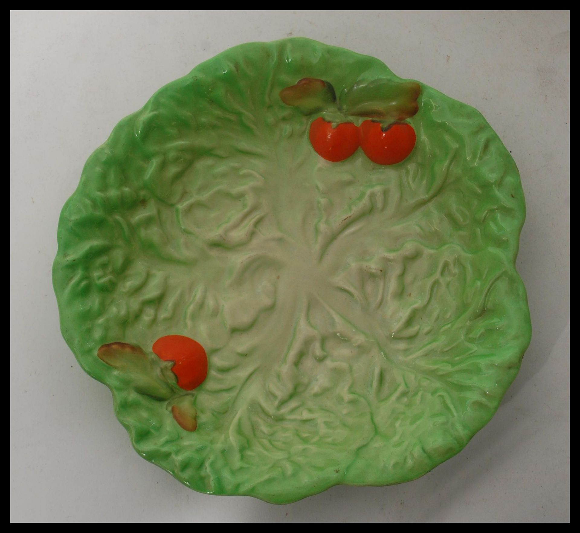 A selection of vintage 1960's Carlton Ware cabbage plates to include a nut bowl in the form of a - Image 9 of 14