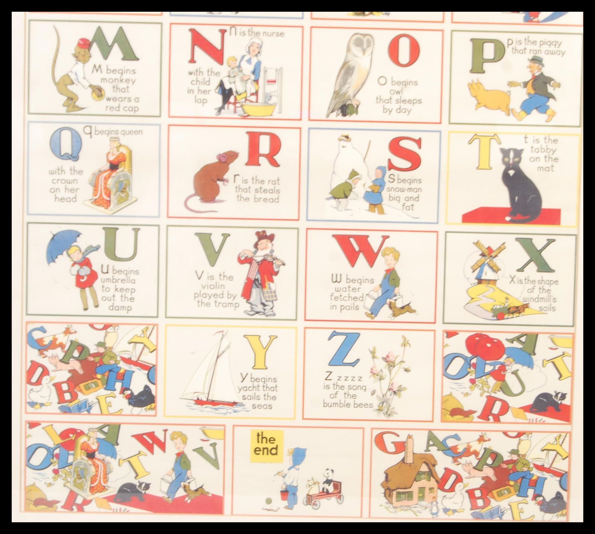 VINTAGE ABC ALPHABET COLOURFUL PRINTED POSTER - Image 3 of 3