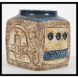 A vintage 20th Century Troika Cornish studio Pottery marmalade pot decorated by Sue Lowe (SL) – 1976