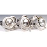 SIS Ltd - PS 25 Pin'Zit' - A set of six 20th century vintage industrial can spotlight lamps each