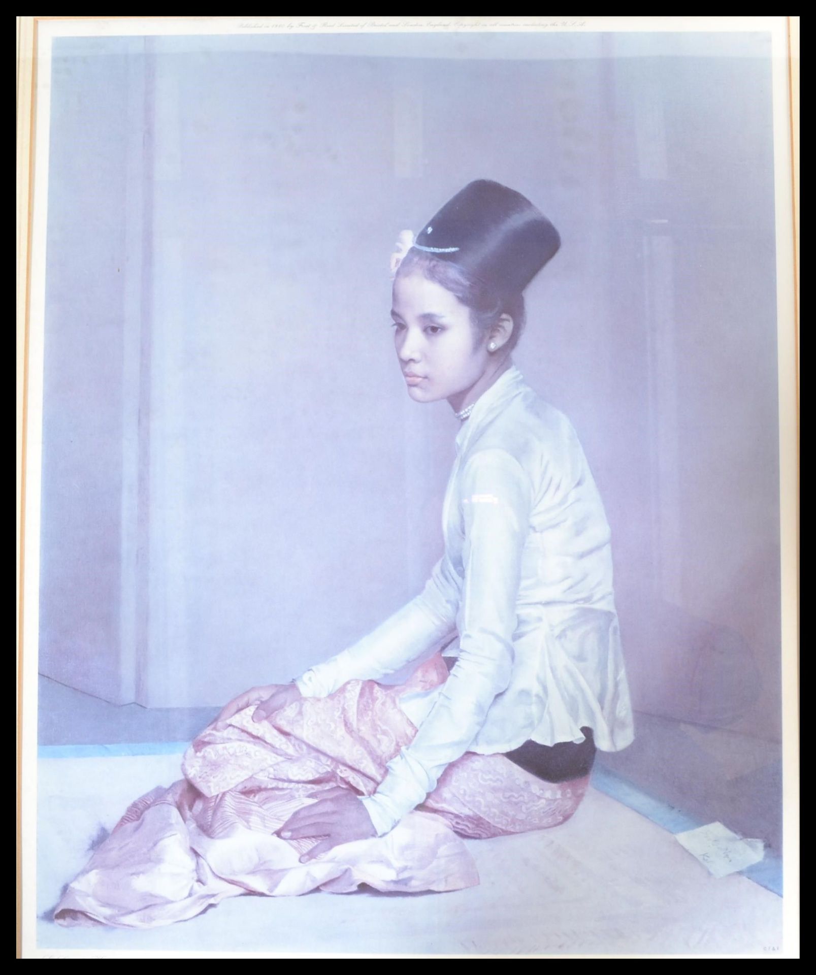 A vintage 20th Century 1960's Tretchikoff print depicting and Oriental Girl in traditional