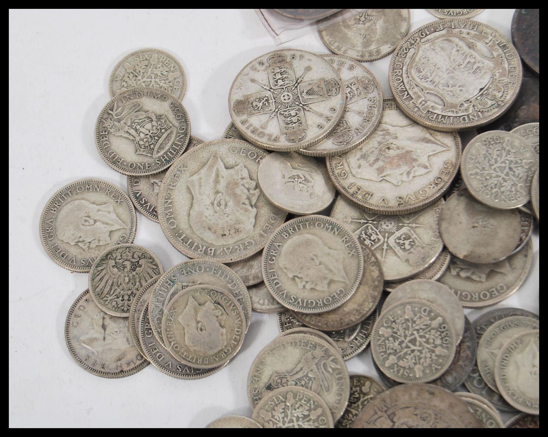 A collection of coins dating from the 19th Century to include silver and half silver coins including - Image 2 of 4