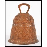 A 20th Century recreation of a 17th Century cast brass sanctuary bell with Latin inscription '