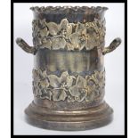 An early 20th Century Walker and Hall silver plated soda siphon holder / wine or champagne bucket or