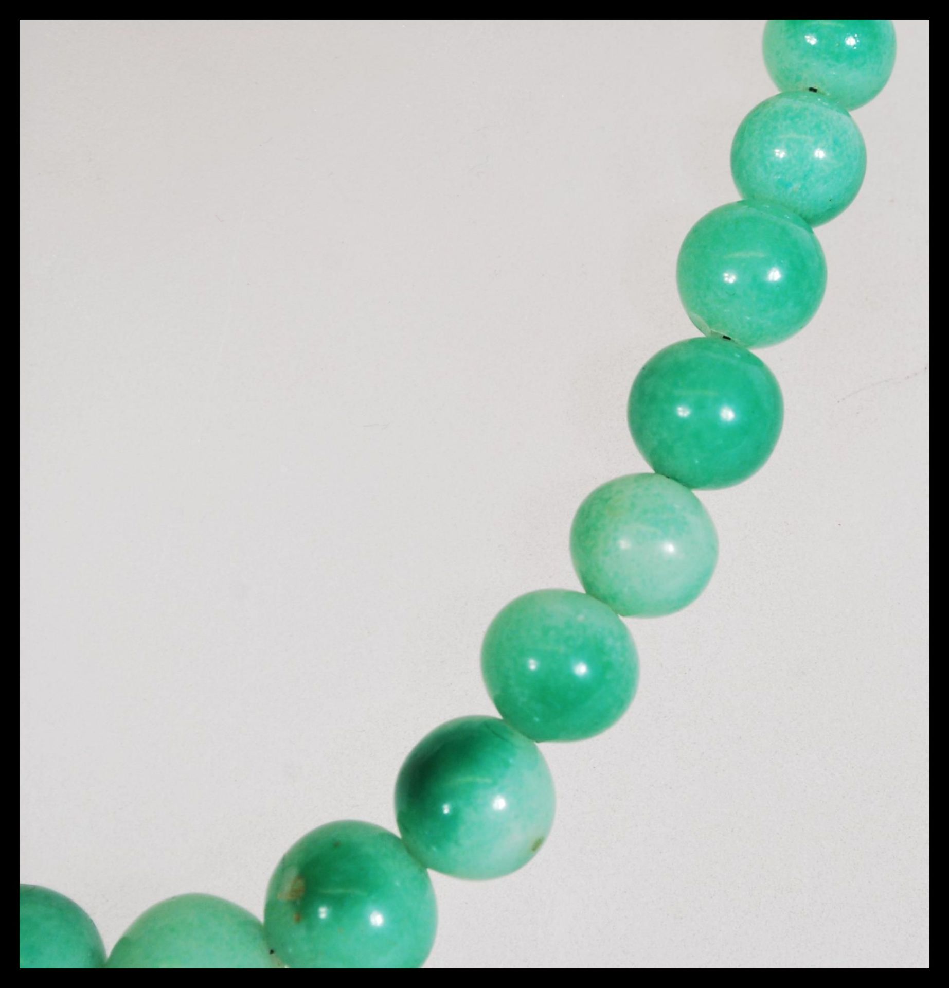 A vintage Chinese believed green jade or Peking gl - Image 3 of 4