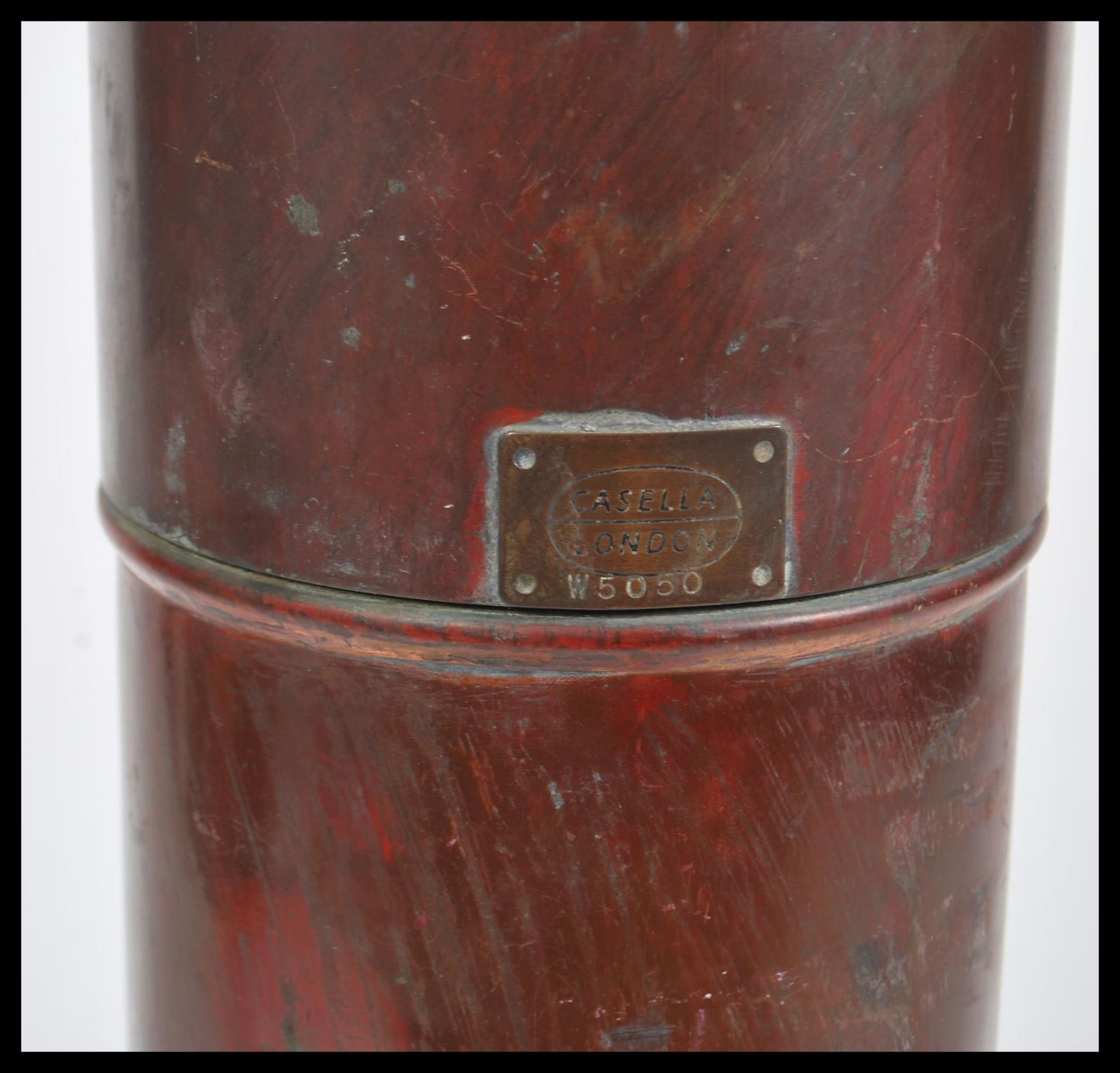 An early 20th Century copper scientific instrument rain gauge / catcher raised on conical copper - Bild 2 aus 4