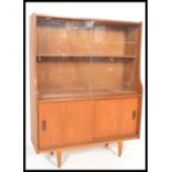 A vintage retro 20th Century G-Plan / G Plan teak wood bookcase / room divider sideboard. Raised