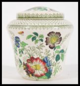 A 19th Century Mason's / Masons for Harrods lidded pot having transfer printed and hand coloured