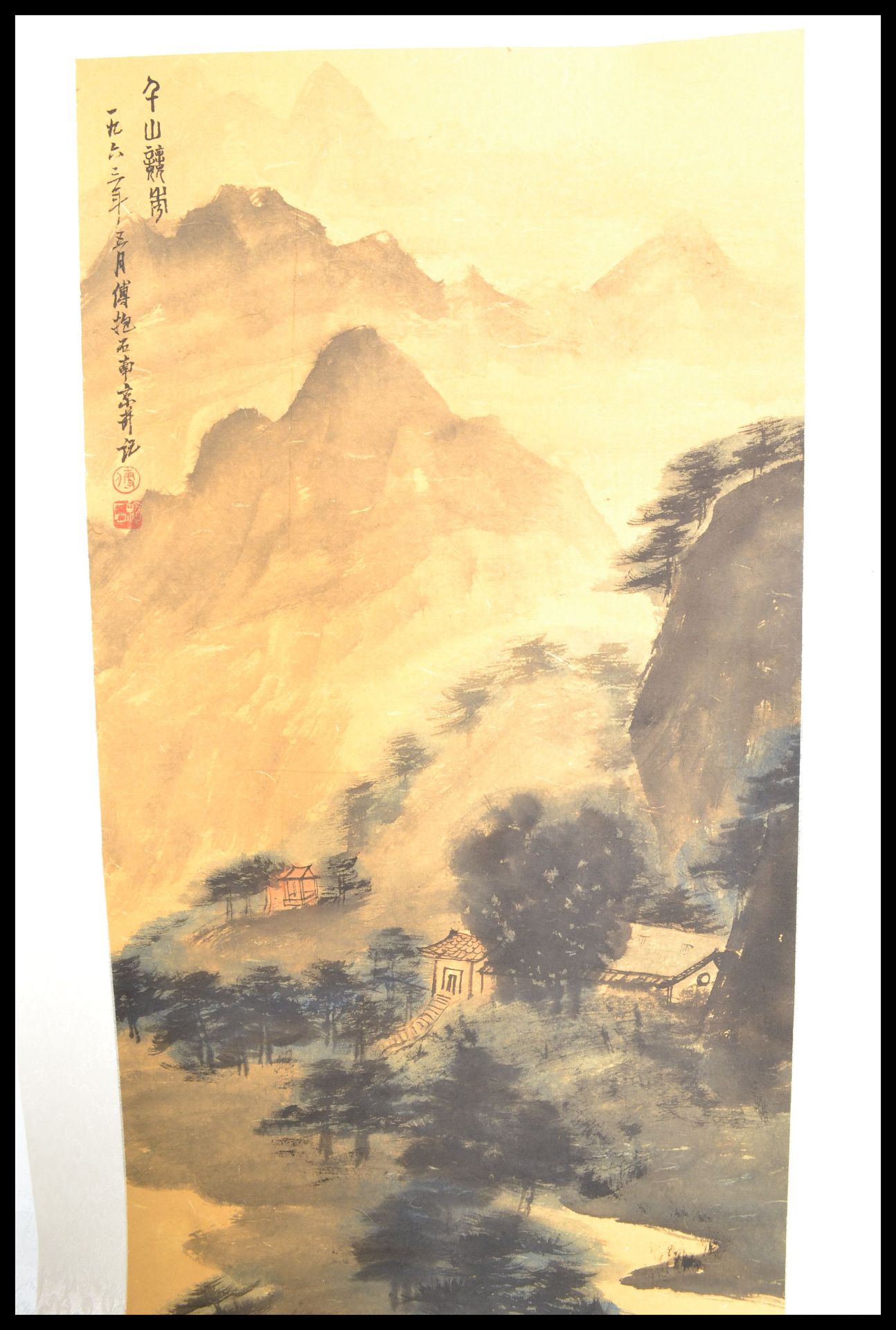 After Fu Baoshi (1904-1965) Chinese School 20th Century. A watercolour painting on canvas scroll - Bild 7 aus 7