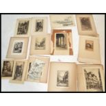 Harry Keyte (early 20th Century)- A selection of etchings, pen and ink and pencil studies, all being