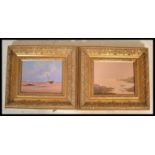 Val McGann - A pair of 20th Century oil on board paintings to include a painting depicting a