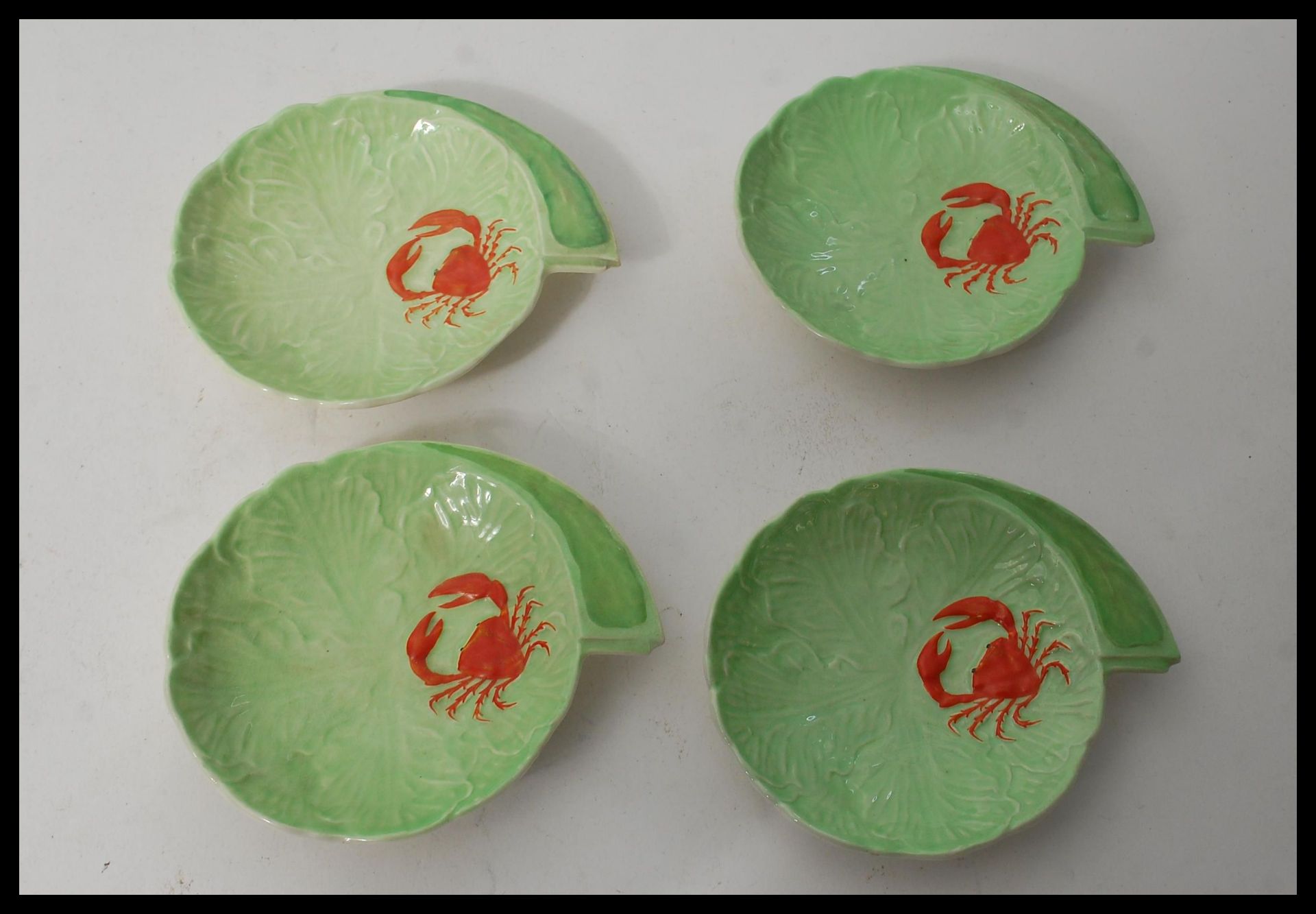 A selection of vintage 1960's Carlton Ware cabbage plates to include a nut bowl in the form of a - Image 13 of 14