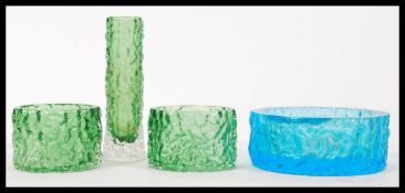 Geoffrey Baxter - Whitefriars - A group of vintage 1960's studio art glass to include a textured