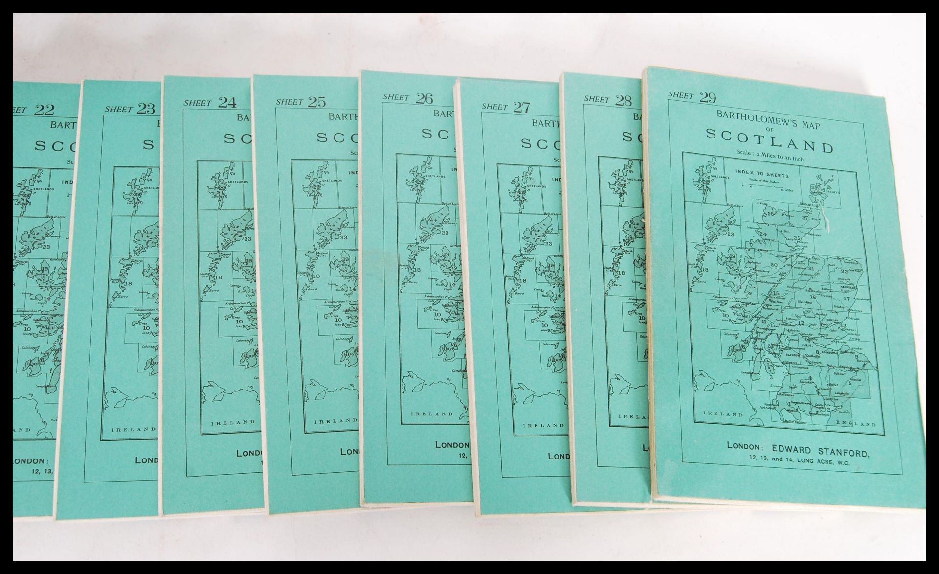 A boxed set of vintage Stanford's Maps for Cycling and Motoring including Bartholomew's Map of - Bild 4 aus 7