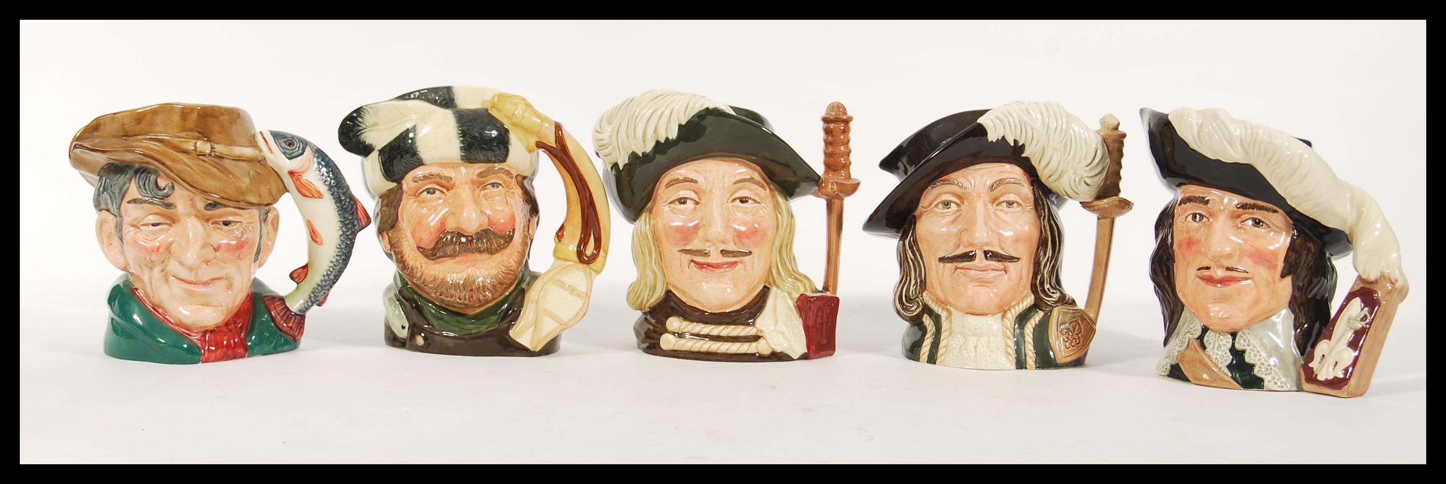 A collection of Royal Doulton character / toby jugs all being stamped to the bases including Poacher