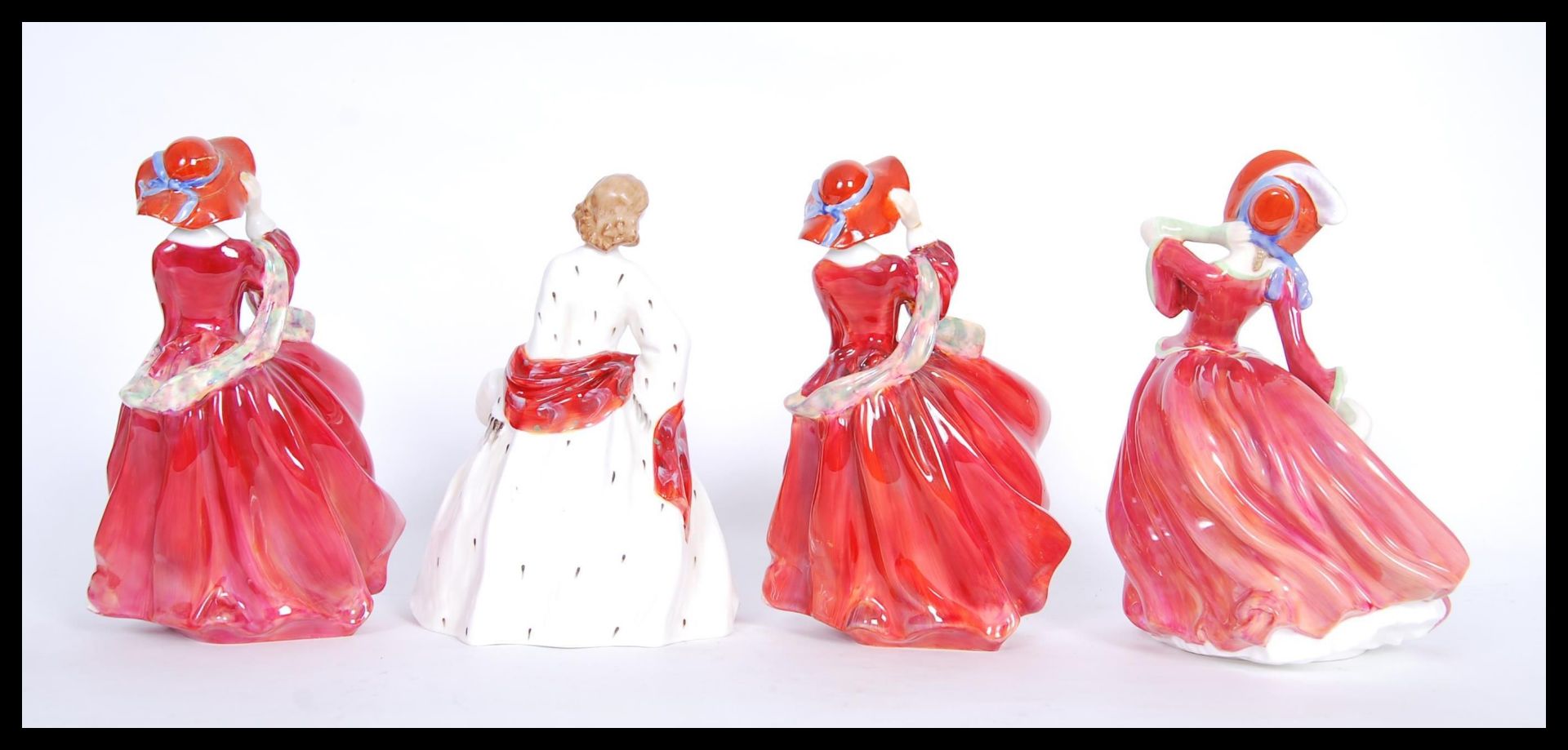 A collection of four Royal Doulton ceramic figurines to include ' The Ermine Coat ' 842488, two ' - Bild 3 aus 5
