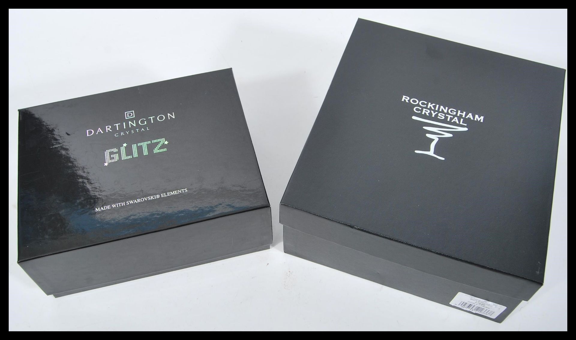 A boxed set of Dartington Glitz Swarovski crystal set drinking glasses complete in original box - Image 4 of 4