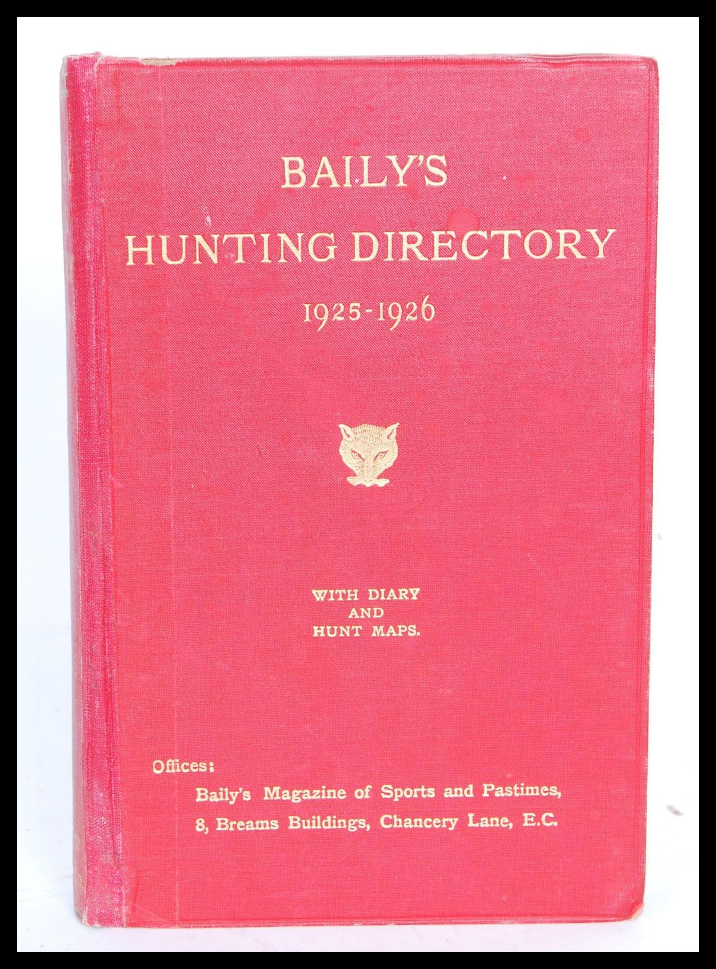 Hunting Interest - Baily's Hunting Directory 1925-26 With Diary and Hunt Maps published by