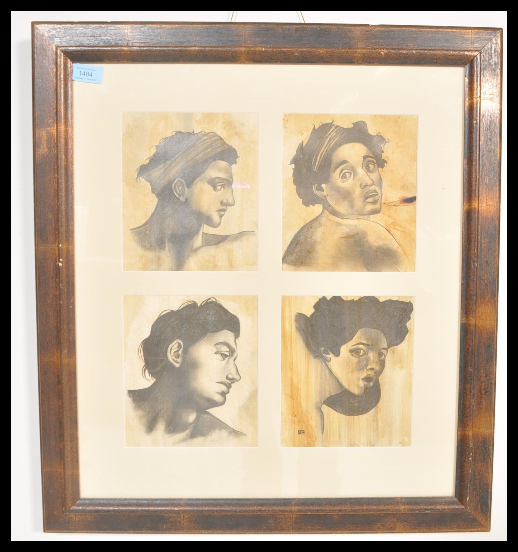 G. A. Robbins - four pencil drawings on paper depi - Bild 2 aus 6