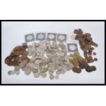 A collection of coins dating from the nineteenth Century to include silver coins, decimal and pre